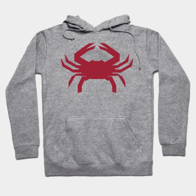 Radioactive Crab Logo Red on Gold Hoodie by IORS